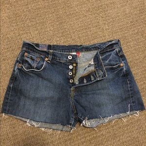 Lucky brand jean cut off shorts, size 10